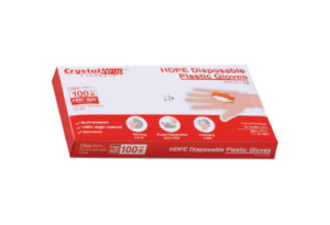 CrystalWrap® HDPE Disposable Embossed Glove - Free Size (Box of 100pcs)